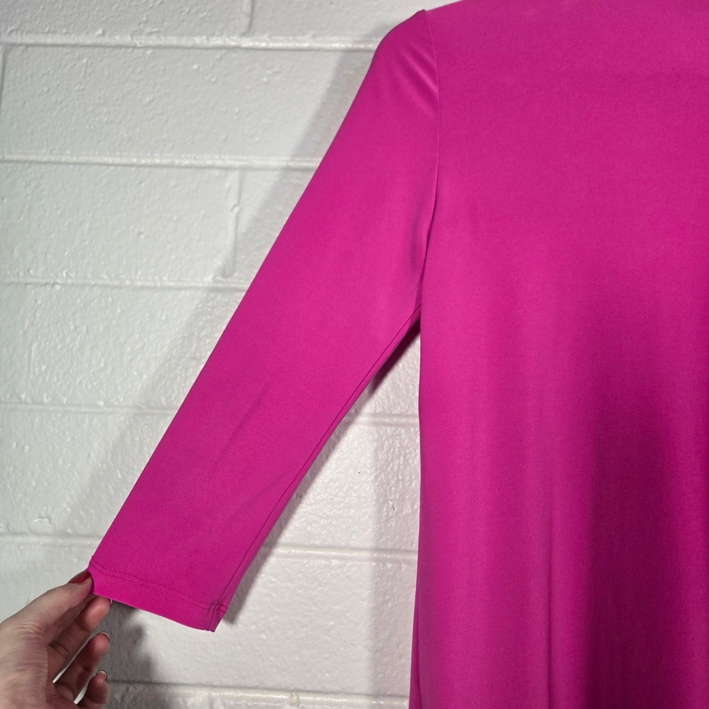 Joseph Ribkoff Pink Magenta‎ Asymmetric Tunic Top Barbie Lagenlook 6 8 Artsy - Picture 5 of 6